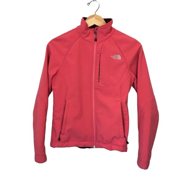 The‎ North Face Softshell Jacket F11 AMVX T183 Fleece Lined Full Zip Pink S - Picture 1 of 16